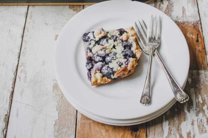Blueberry Crumble Squares from Wild Honey & Rye by Ren Behan