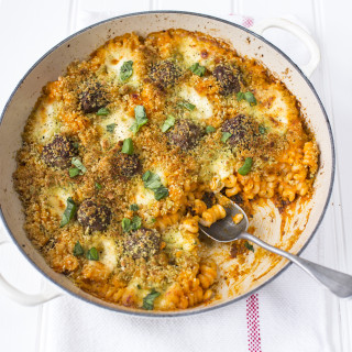 Meatball pasta bake - photo by Sharron Gibson for UKTV