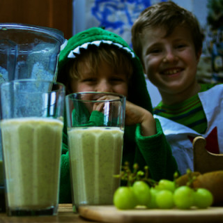 Green dragon ice-cream milkshake on feedingboys.co.uk