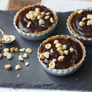 Chocolate Hazelnut Crumble Tarts for Father's Day by Katie Bryson for Channel 4