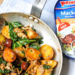 Spiced Mackerel, Chorizo, Potato & Kale Skillet Supper on feedingboys.co.uk