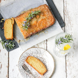 Gin, Rosemary and Lemon Drizzle Cake on feedingboys.co.uk