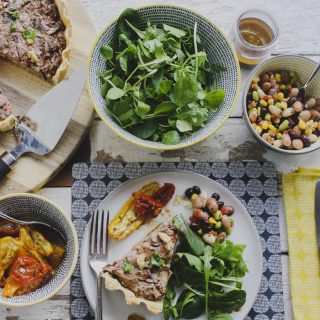 Vegan Mushroom, Roasted Pepper and Walnut Tart on feedingboys.co.uk