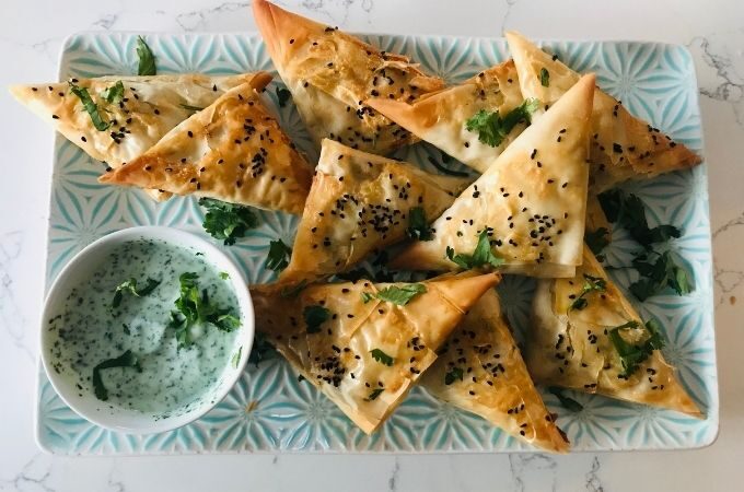 Slimming World Friendly Sweet Potato Samosas on feeding boys.co.uk